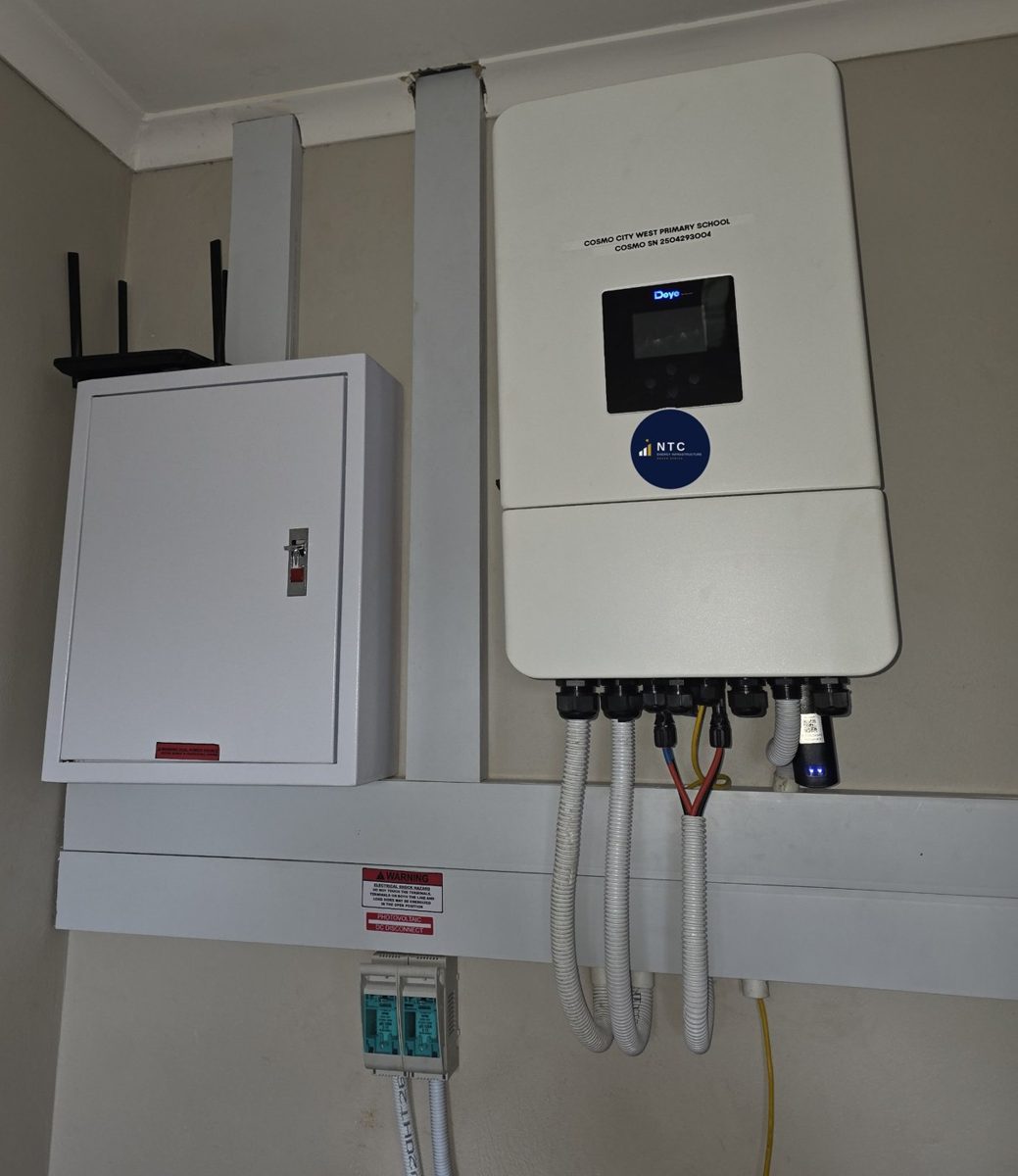 Hybrid inverter installation at Cosmo City West Primary School